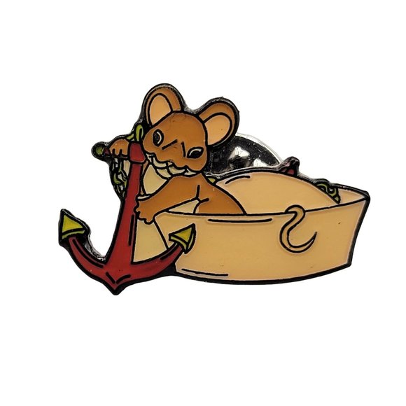 Charming Tails Tack Pin Anchors Away Sailor's Hat Anchor - Picture 1 of 3